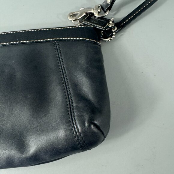 Coach Black Leather Large Wristlet - Picture 8 of 12